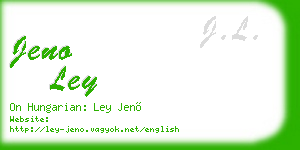 jeno ley business card